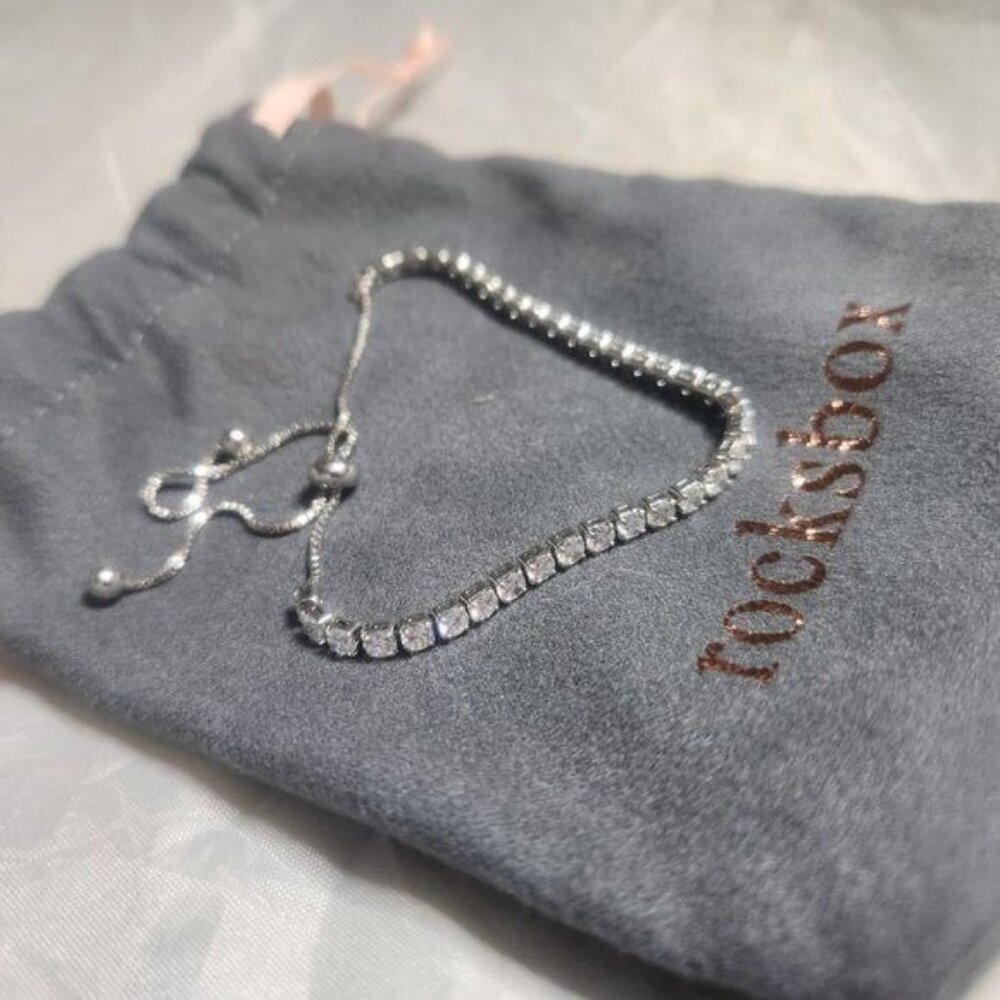 Sophie Harper Pave Slider Bracelet in Silver & Crystal from Rocksbox